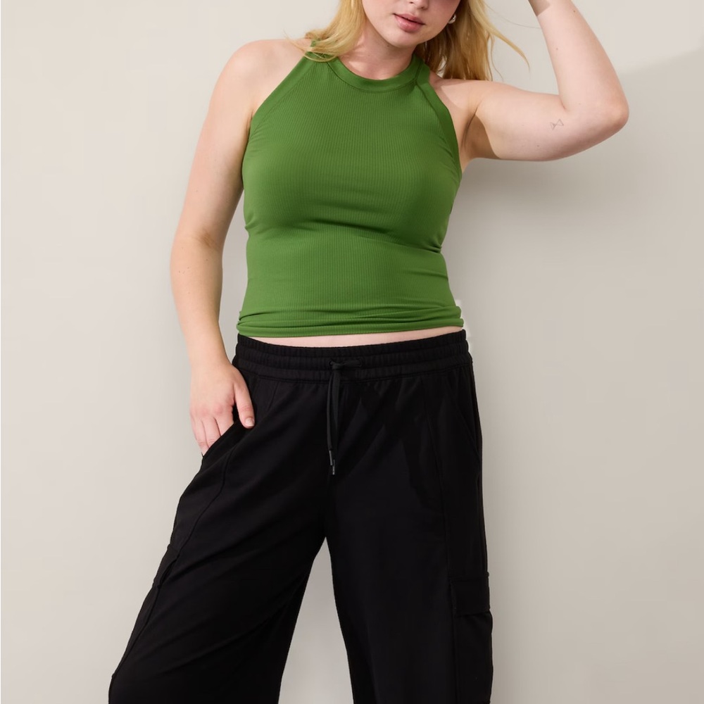 Athleta size S racer back tank. Forest green.